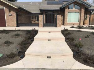 custom concrete entryway
